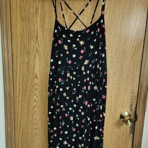 Old Navy Black Floral Dress